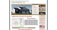 Desktop Screenshot of evans-properties.com